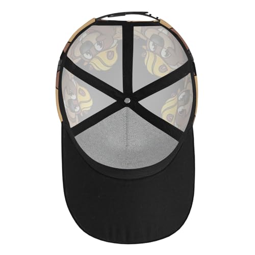 Casquette de baseball avec trou queue de cheval et visière de protection unisexe - 7