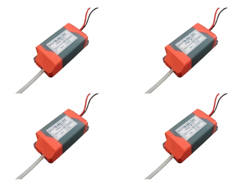 Image of TECHNOBEAM 12W BIS Certified Isolated Driver 36V-300mA with Red & Black Wire for Cob, Splot, Garden and Panel Lights (Pack of 4)