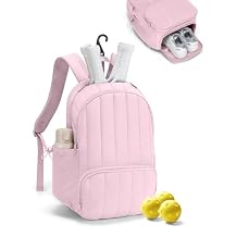 Pickleball Bag, Pickleball Backpack with Shoe Compartment and Paddle Slots, Large Sports Gym Backpack with Wet Pocket