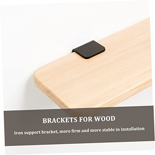 Supports d'étagère métalliques robustes en fer noir épuré - 7