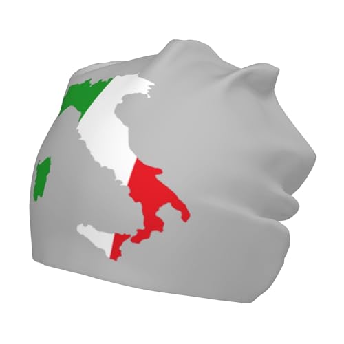 map and Flag Italy Children Hip Hop Knitted Hat Kids Elastic Leisure Knit Cap Warm Sleep Beanies Black