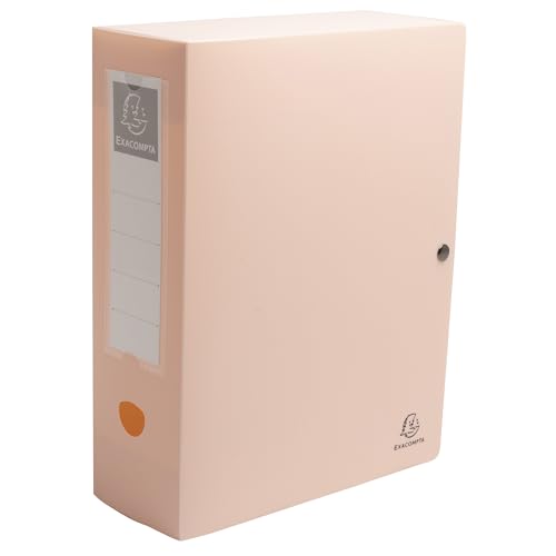 Exacompta - Réf. 89470E - Carton de 5 boîtes de classement avec fermeture à pression Skandi - en PP recyclé rigide - dos 10 cm - dim 25 x 33 cm - PP...