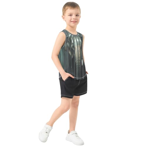 Boys Tank Top Shirts Elephant Animal Sleeveless T-Shirts Crew Neck for Kids Clothing Children4