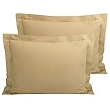 FLXXIE Microfiber Standard Pillow Shams Set of 2, Fade, Wrinkle and Shrinkage Resistant Soft Pillow Covers with Envelope Closure Euro Sham Covers (Light Taupe, 20x26 Inches)
