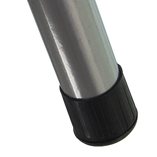 DRW Klappstuhl aus Metall und Sitz aus Kunstleder in Blau, 44 x 46 x 78 cm, Sitzfläche 44 cm