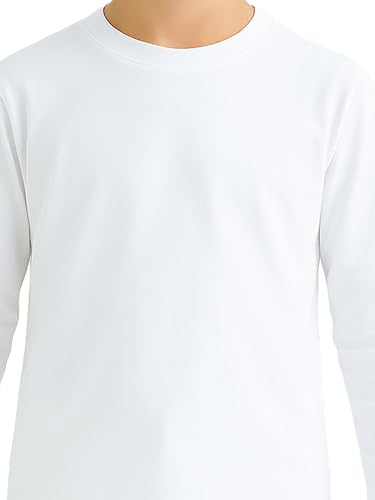 Image of DYCA by Bodycare Girls Solid Cotton T-Shirt, Round Neck Full Sleeves, Casual Regular Fit, Comfortable Tshirt for Kids