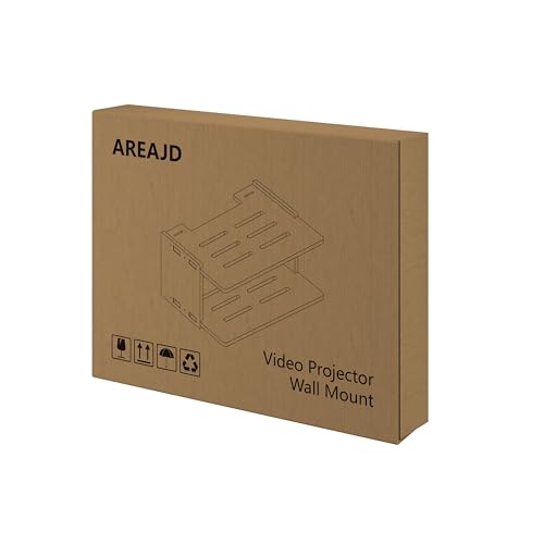AREAJD Video Projector Ceiling Wall Mount,Projector Shelf, Under TV Game Shelf Stand for Xbox one S/X Series S, Entertainment Center, Projector Wall Mount Shelf Floating, Accessories, Holder White