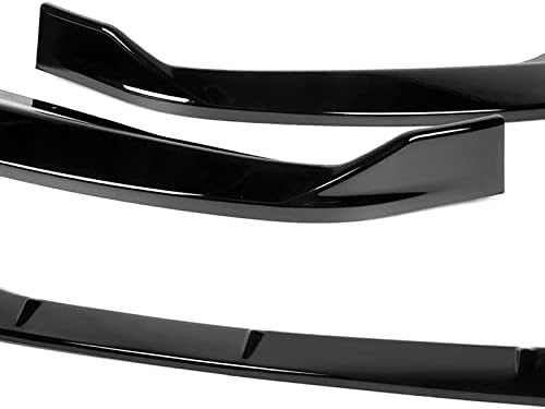 HYPERSPEED Front Bumper Spoiler Lip 3PCS ABS STP-Style Fit for Audi A4 S4 B9 Sedan S-Line 2017 2018 2019, Car Mods Exterior Accessories Replacement Assembly, Air Chin Body Kit Splitter (Painted Black)