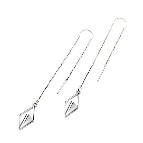Threader Drop Earring Dangle Ear Long Bar Chandelier Tassel Chain Retro Triangle Crystal Ear Line Jewelry Rhombus