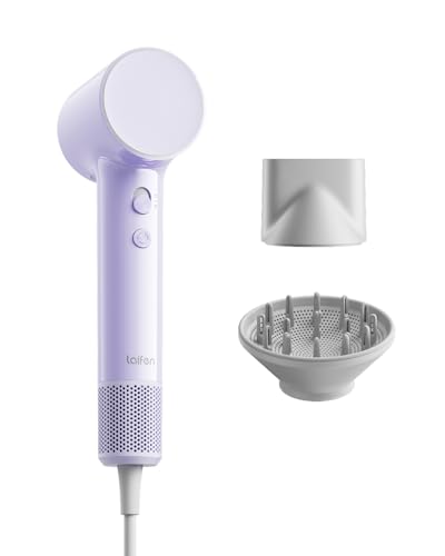 Image of Laifen Air Diffuser Hair Dryer, 15 x High-Speed Ionic Hairdryer, Purple