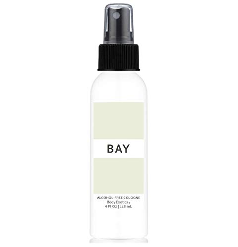 BODY EXOTICS Bay Men's Collection Fragrance Cologne Mist 4 Fl Oz 118 Ml - an Amazing Fresh Blend of Bay Leaves, Rum Essence and a Hint of Orange Zest