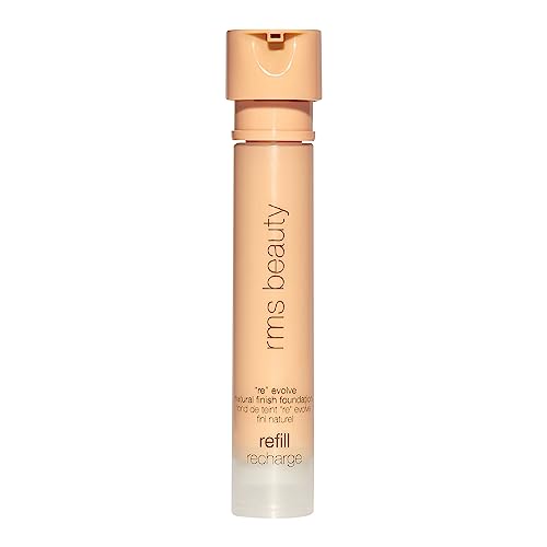 RMS Beauty ReEvolve Medium Coverage Liquid Foundation – Skincare-Infused, Natural Finish – Non-Comedogenic & Silicone-Free – 12-Hour Wear – Refillable – 1.0 fl oz