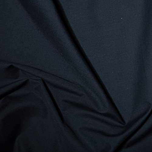 Tissu popeline de polycoton uni bleu marine 112x500 cm pour finitions impeccables