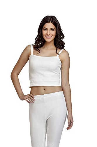 Image of Women's Cotton Thermal Spaghetti Top | Sleeveless Quilted Camisole Thermal