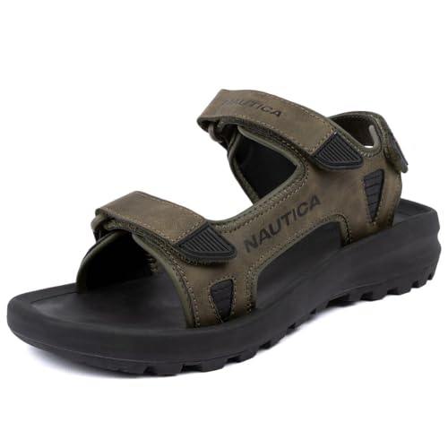 Image of Nautica Men's Athletic Sport Sandals - Adjustable Strap, Comfortable Open-Toe Hiking & Walking Sandals with Cushioned Sole