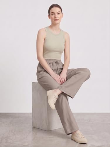 Image of Vogaan Women's High-Waist Korean Trousers with Wide Baggy Fit | Trendy GenZ Streetwear Pants | Trousers | Women Trousers