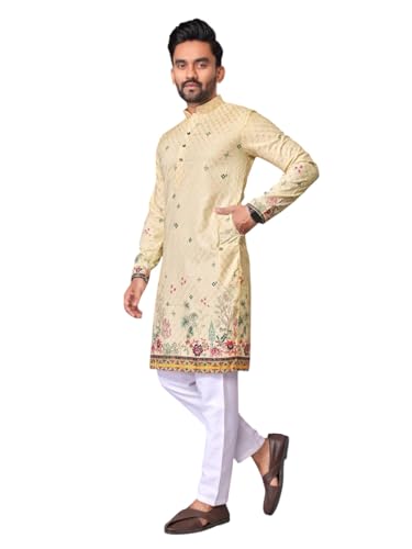 Image of Trustous Kurta Pyjamas set for Mens | Pyjamas with kurta PRINTED and classis look |KURTA Pyjamas SET