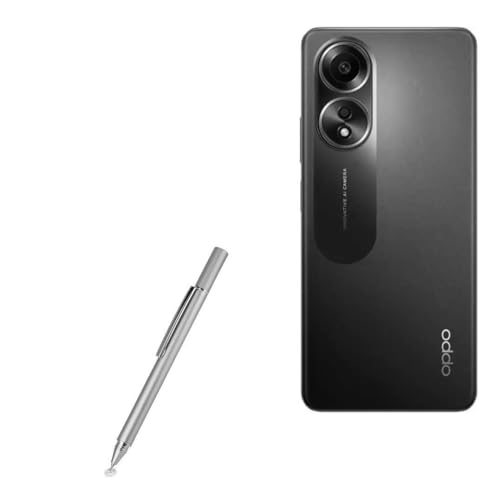 BoxWave Stylus Pen Compatible with Oppo A58 4G - FineTouch Capacitive Stylus, Super Precise Stylus Pen - Metallic Silver