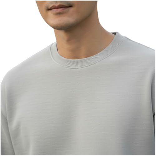 Image of Men's Crew Neck Sweatshirt, Long Sleeve, Casual Pullover, Multiple Colors Available