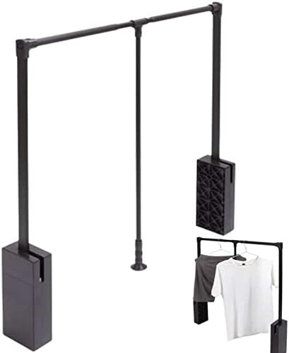 Adjustable Pull Down Closet Rods, Soft-Close Wardrobe Lift Retractable Cabinet Rail for Inside Cabinet, for Hanging Clothes Wardrobe Lift Rail Organizer