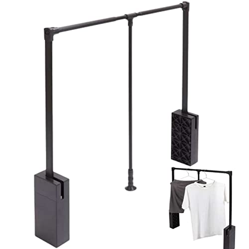 Adjustable Pull Down Closet Rods, Soft-Close Wardrobe Lift Retractable Cabinet Rail For Inside Cabinet, For Hanging Clothes Wardrobe Lift Rail Organizer #TOP3