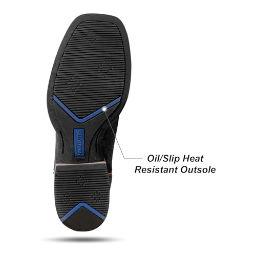 Cowboy Boots For Men Western Retro Boot with Wide Square Toe Durable Classic Embroidered Pull On Slip Resistant Boot4