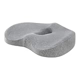 Zerodeko Ergonomisches Sitzkissen mit Mittlerer Aussparung aus Baumwolle zur Druckentlastung und Haltungskorrektur für Bürostuhl und Autositzkomfort