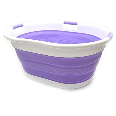 SAMMART 57L Collapsible Plastic Laundry Basket Cover