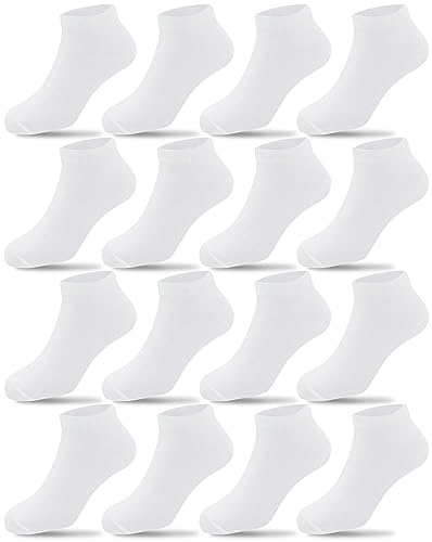 Duufin 16 Pairs Kids Ankle Socks Boys Girls Half Cushion Low Cut Toddler Socks