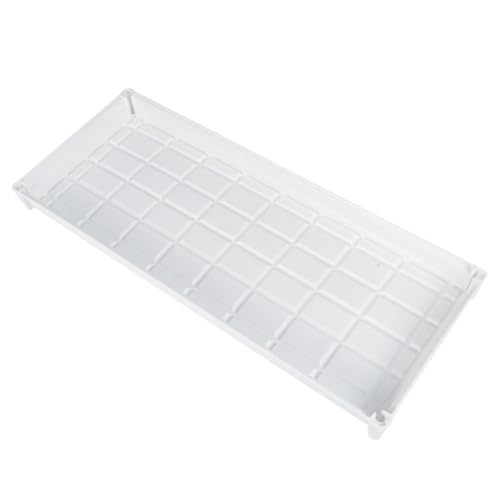 EPIGEIST Plateau De Drainage Résine Épaisse Support Multifonctionnel pour Pots De Fleurs Base Anti-Fuite avec Bouchon pour Balcon Et Jardin Blanc