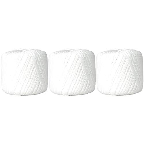 Image of ThreadArt 100% Cotton Crochet Thread Size 10, 3 Ball Pack, White 1 | Soft pure cotton crochet thread for lace, doilies, amigurumi and crafts. Smooth finish with crisp stitch definition.