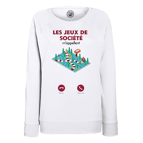 Sweatshirt Femme Les Jeux de Société m'appellent pour une soirée cocooning ludique entre amis