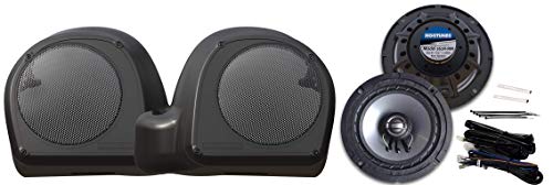 Hogtunes Lower Speaker Adaptors and 6.5" Speakers with Grills for 2014+ Harley-Davidson Liquid Cooled (Non CVO) Ultra Models LC Lower-RM