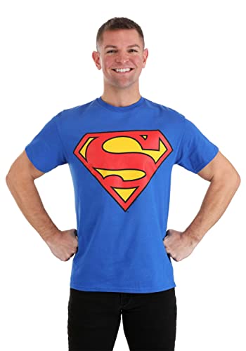 T-shirt Superman homme logo classique bleu royal taille M