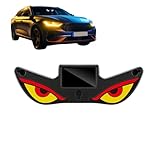 Solar Devil Eyes LED Autofensterlicht, Animierte Dynamische Evil Eye Warnleuchte mit Saugnapf, USB & Solarbetriebene Drahtlose Umgebungslampe für Autos Windschutzscheibe Heckscheibe SUV LKW RV (D)