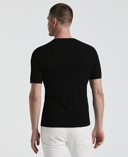 Perry Ellis Men's Short Sleeve Sweater-Crew Neck with Vertical Stripe Pattern & Soft Stretch Fabric3