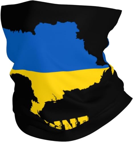 Ukraine Karte Flagge Herren Damen Stirnband Sonnenschutz Röhrenschal Hochelastisch Sturmhaube Nackenwärmer Für Yoga Camping Motorrad