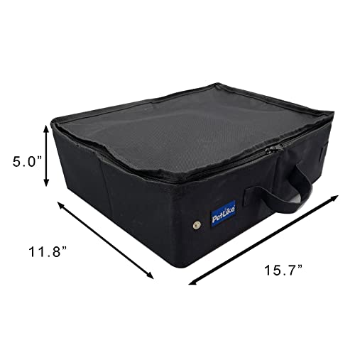 Petlike Travel Cat Litter Box, Leak-Proof Portable Litter Box, Collapsible Toilet Tray Carrier For Small Medium Cats (Medium, Aqua Set) #TOP2