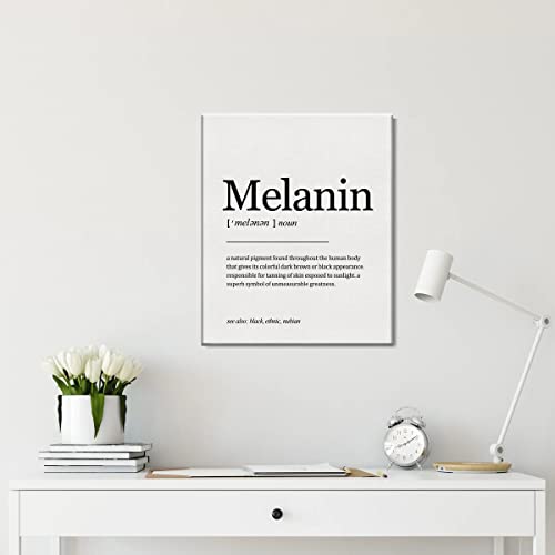 963Rw Melanin Definition Print Wall Art Decor With Inspirational Quote For Home Office Decor Wall & Tabletop Canvas Poster Framed Ready To Hang 12X15 Inch African American Art #TOP3