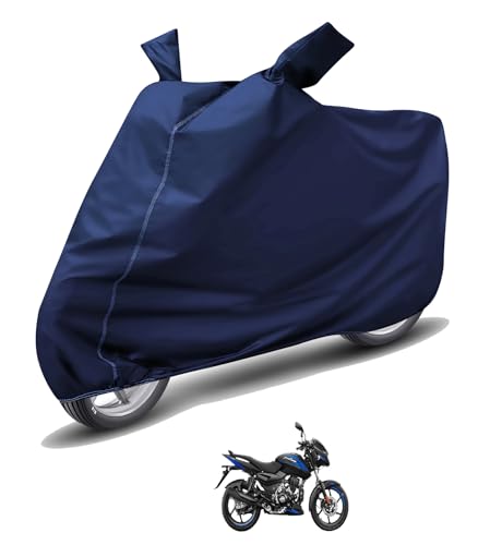 Image of Auto Hub Waterproof Bike Cover Compatible with Bajaj Pulsar 125 Dustproof, UV Protection Two Wheeler Bike Pulsar 125 Cover - Blue