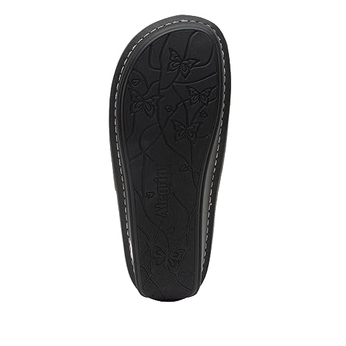Image of Alegria Women's Brigid Leather Moc Toe Open Back Clog with Heel Cup | Casual Shoes