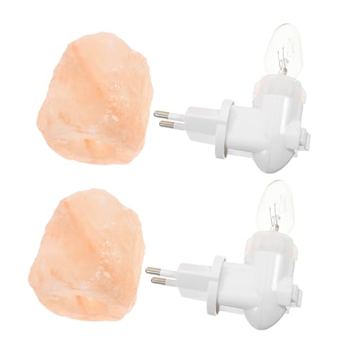 Gatuida 2 Piezas Lámparas de Pared Decorativas Enchufe para Pasillo Baño Dormitorio Cocina Estilo Moderno y Minimalista con Luz Sal Natural