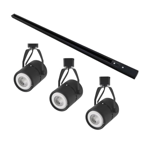 Kit Trilho Eletrificado 1M + 3 Spots PAR20 - Nordecor Preto