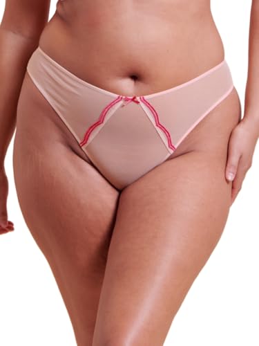 Curvy Kate Brazilian Brief Knickers Lightstyle Scallop Womens Ladies Underwear Lingerie Blush Pink Size S-XL