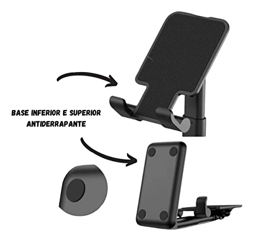 Suporte De Celular Tripé Mesa Ajustável Smartphone Tablet (Rosa)