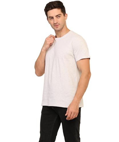 Image of Unisex Round Neck Plain T-Shirt | Combed Bio-Washed Ring Spun Cotton for Men & Women, Short Sleeves