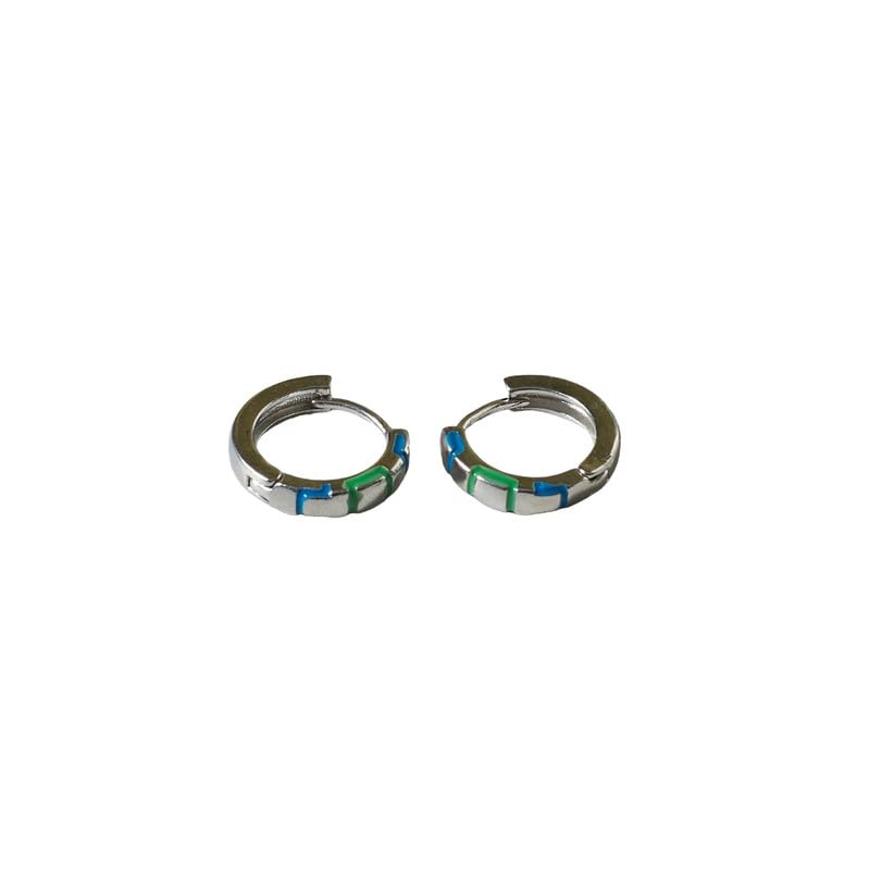 Image of SALTY ALPHA Anti Tarnish Bolton Chic Earrings for Men | Ear Hoop for Man | Stylish Fashion Jewellery Accessories for Boys | Minimal Jewelry | Ideal for Gifting | Marriage, Birthday | Gift for Valentine Day