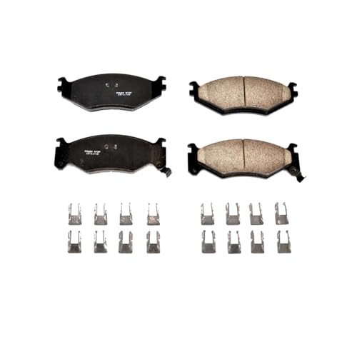 Image of PowerStop Front Brake Pads for Chrysler Daytona 1991-92 |LeBaron 1991-94 |Town & Country 1991-94 |Dodge Caravan 1992-95 |Daytona 1991-92 - Z17 Ceramic Brake Pads with Installation Hardware, 17-522