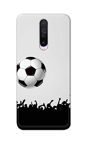 Image of Printed Hard Back Cover Case for Mi Poco X2 Back Cover (Football Icon) -702