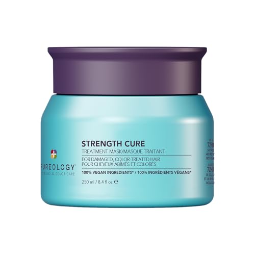 Pureology Strength Cure Hair Treatment Mask - Intense Repair for Damaged or Color-Treated Hair Strengthens Restores Softness and Detangles Vegan